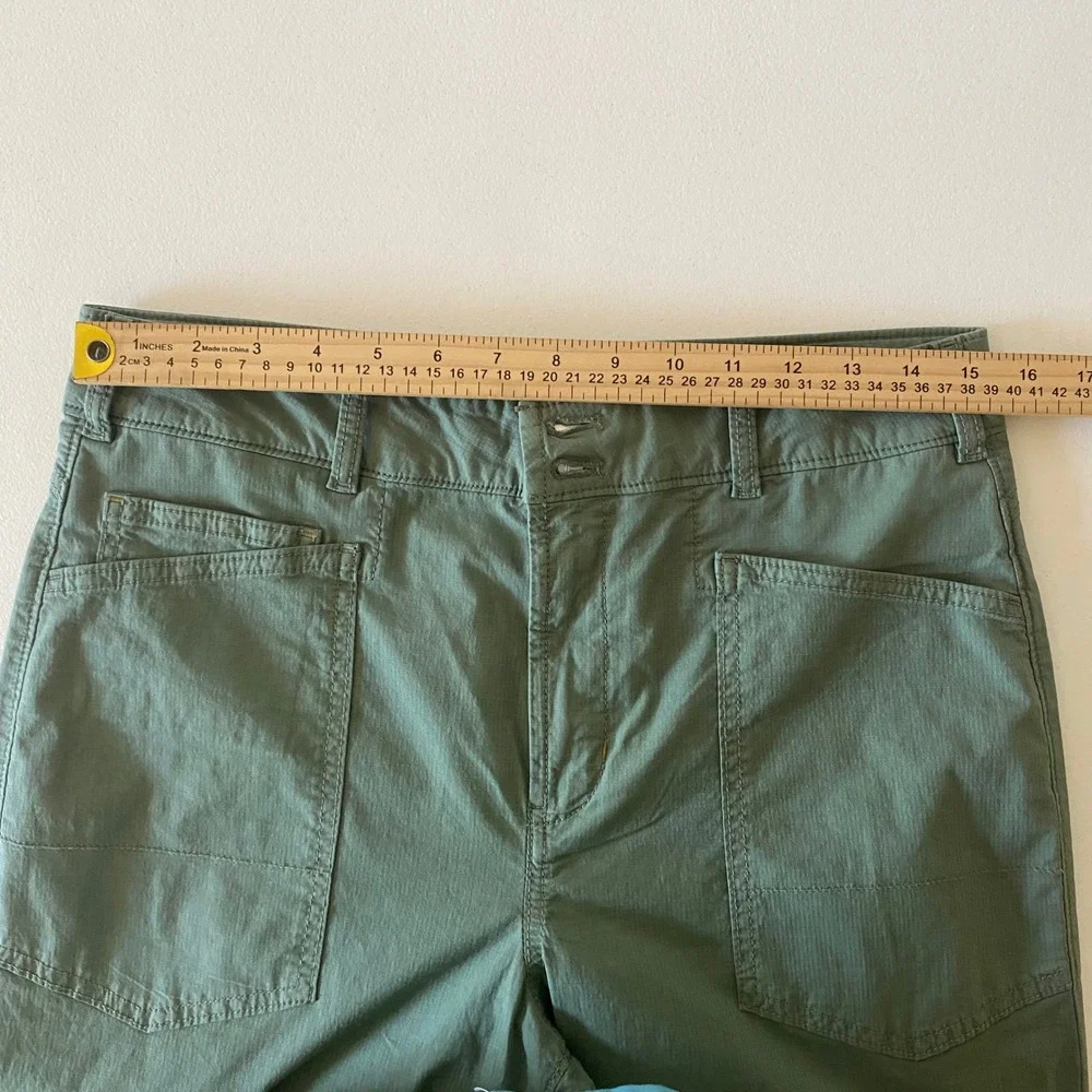 Pilcro Anthropologie Women's Green Utility Cargo Pants High Rise Tapered Size 29 - Picture 6 of 8